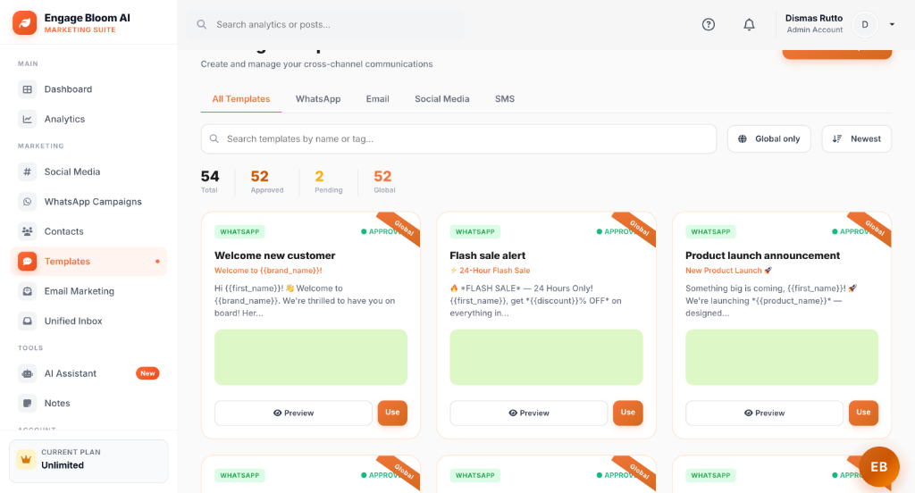 Engage Bloom AI Dashboard